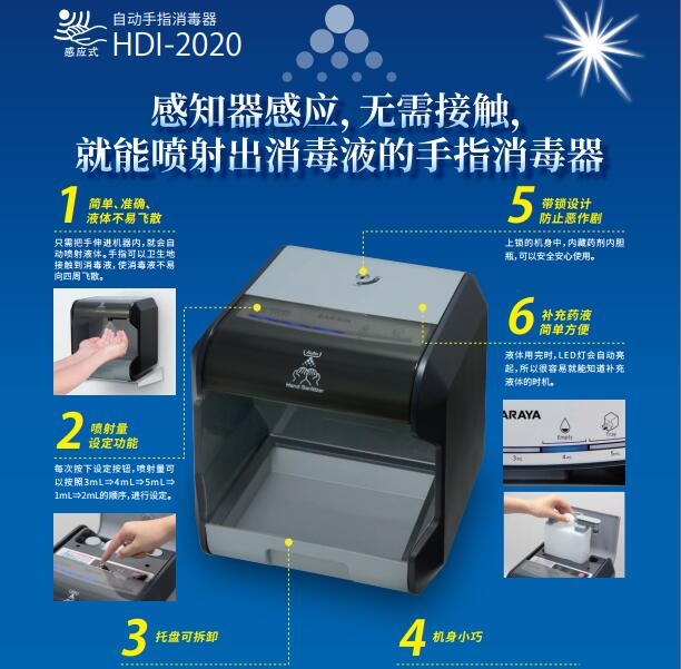 HDI2020自動(dòng)感應(yīng)消毒液給液器（移門聯(lián)動(dòng)）